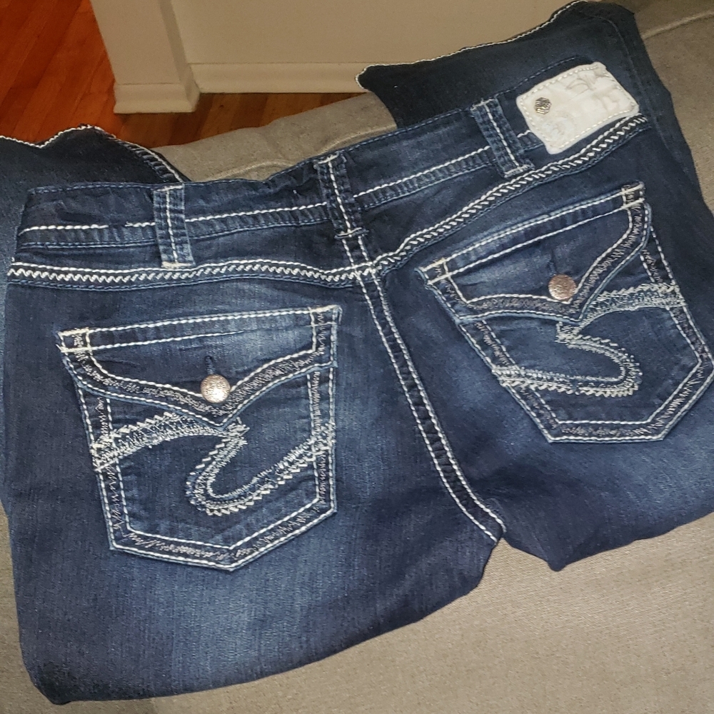 Silver co denim capri
